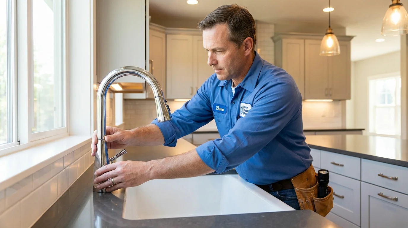 Kitchen faucet installation by Johns Plumbing LLC in Fleming Island